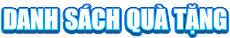 Danh sách quà tặng text